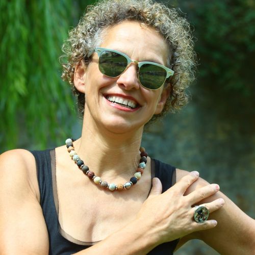 Collier BLACK BALLERINA - sierra leone, Ring mit Wechstops TAMARÍN L - havannah