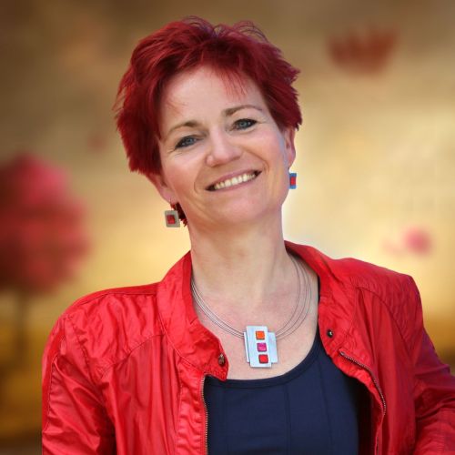 CHANGE Collier, quadratisch, gestaltet mit Schmuckscheibe Rechteck und Farbtopps