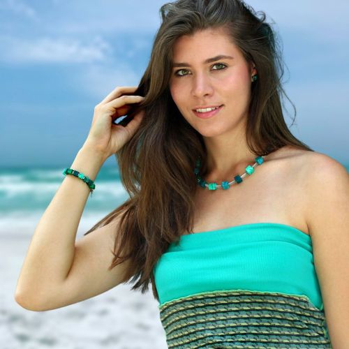 Collier FINE IRIS - lagoon, Armband IRIS - lagoon