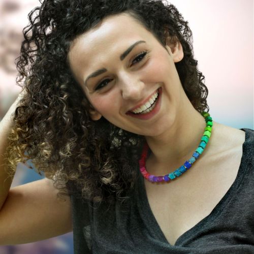 Collier PURE IRIS, 8mm - rainbow