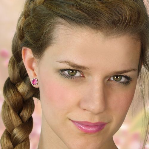 Ohrstecker TWINNY M - flamingo